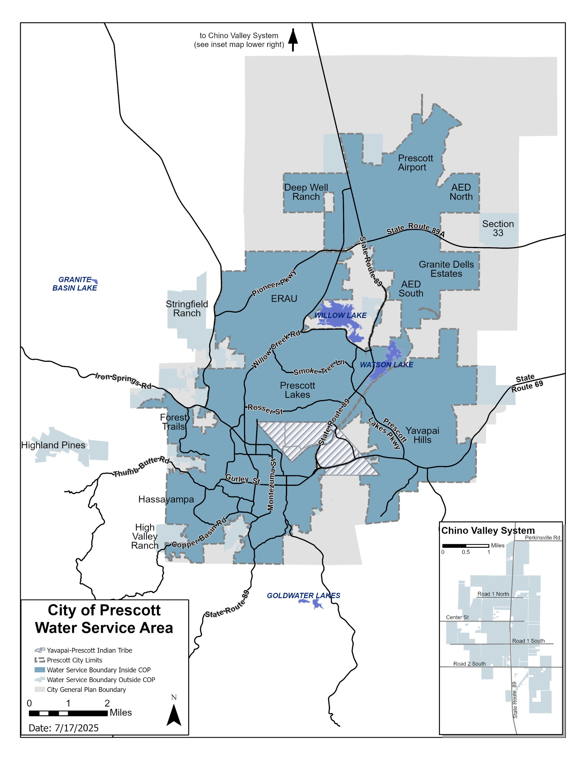 Water Service Area Map