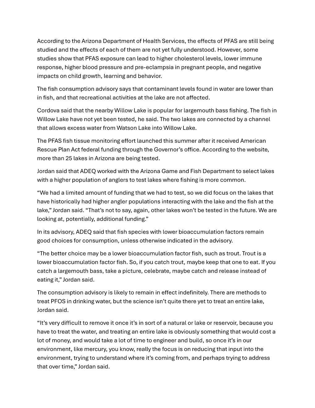 Watson Lake Fish Consumption Advisory for Largemouth Bass pg2
